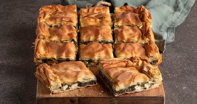 Easy Greek-style spinach and feta pie