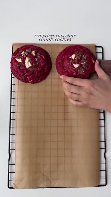 Red Velvet Chocolate Chunk Cookies