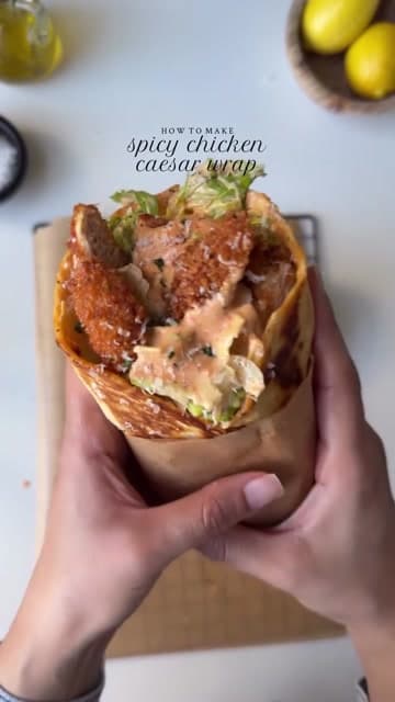 Spicy Chicken Caesar Wrap