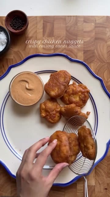 Crispy Chicken Nuggets with Cane's Sauce
