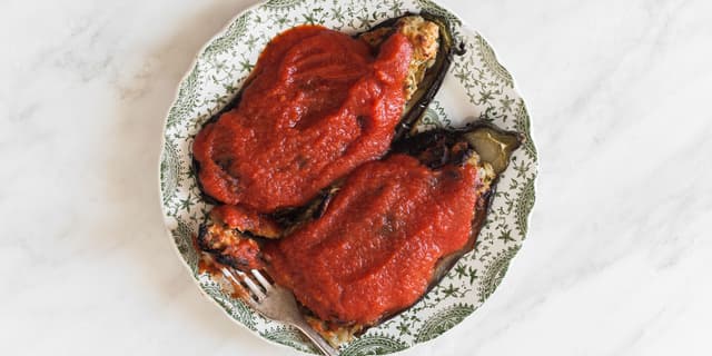 Melanzane ripiene – Calabrian stuffed aubergines