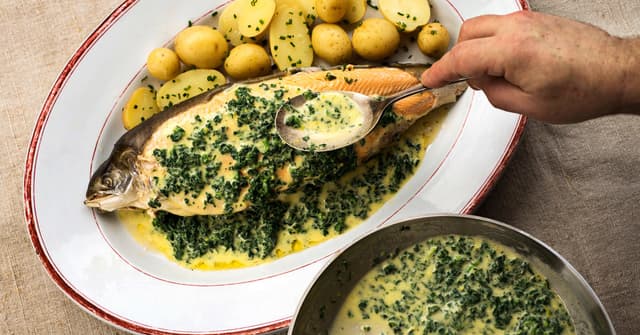 Arctic Char with Spinach Butter